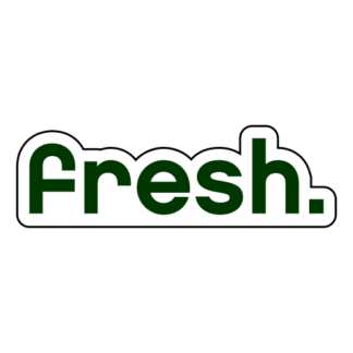 Fresh Sticker (Dark Green)